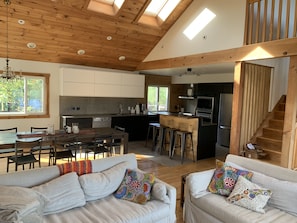 Living Room with view to Kitchen with Island