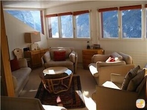 Living room with view out to valley