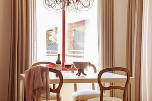 Dining area next to the living room