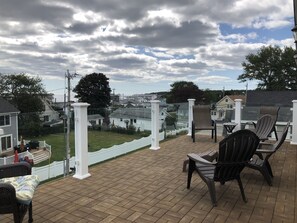 3rd floor deck with glass railings