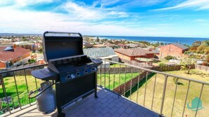 BBQ on the deck overlooking the ocean