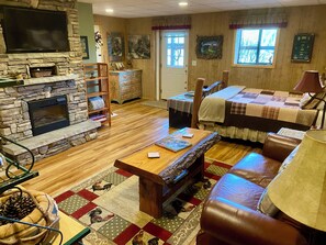 Handcrafted coffee table and bed