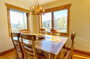 Dining room with bright, natural light