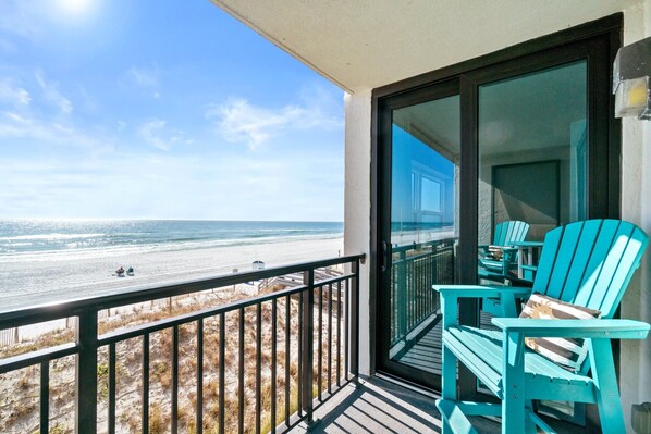 The perfect spot to unwind on your private balcony with ocean views