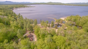 Aerial shot of The Tinker Bell facing the Lake