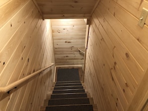 Stairs to finished basement