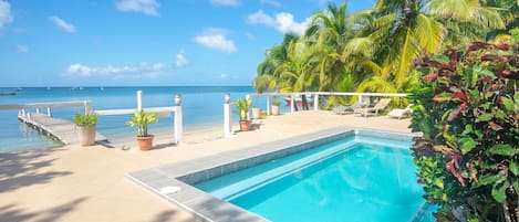 Pool in front of the beach