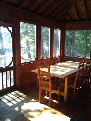 Muskoka Room with full screens and removable storm  windows. 