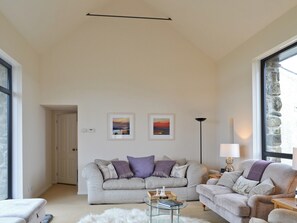 Living room with stunning views overlooking Loch Varkasaig | Greep, Roag, Isle of Skye