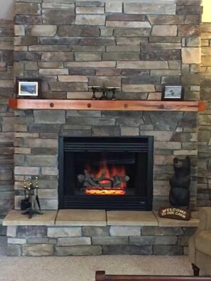 Electric Fireplace in Living Room
