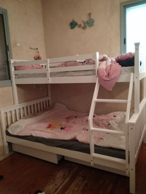 children room. double bed and single
