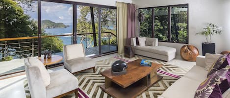 A stunning ocean view living room