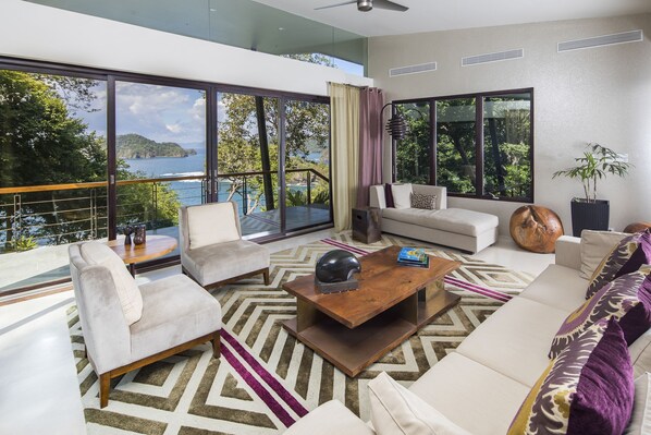 A stunning ocean view living room