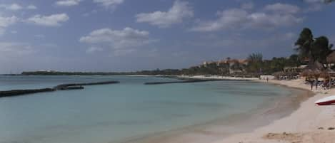 View of beach.