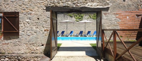 entrance to your private pool from the gite garden