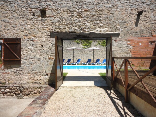 entrance to your private pool from the gite garden