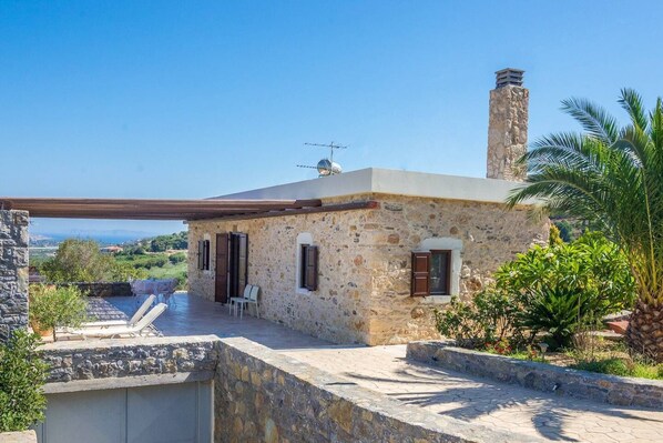 View of house with terrace towards the north