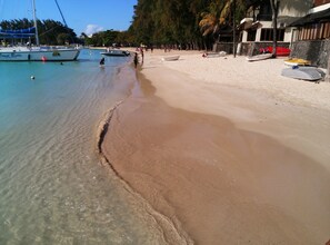 Clear and warm water at the end of the quay...