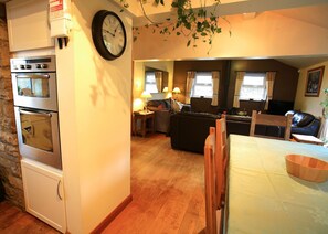 Open plan living in Clark's cottage