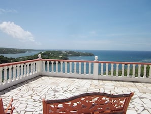 View of Atlantic Ocean from upper deck area