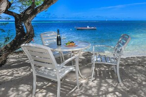 Savor breakfast, lunch, or dinner right on the beach.