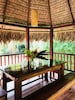 The dining room palapa with a handmade furniture!