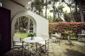 Shaded patio for afternoon