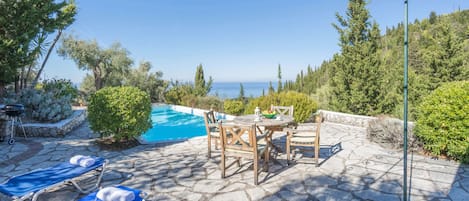 terrace with sea view