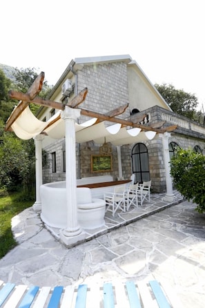 Terrace in front by the pool deck area