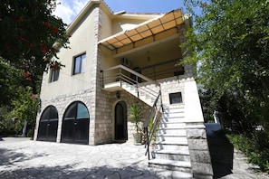 Side view of the villa