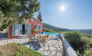 terrace with mountain & sea views