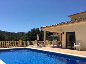 Views across the hills from the pool terrace