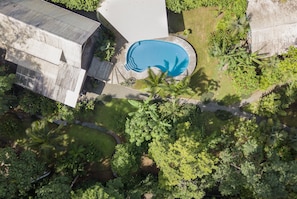 Left to right: Main House/Casa Bella, Pool and Pool Deck, Casita Bonita.
