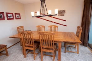 Share meals and laughs at the dining table.
