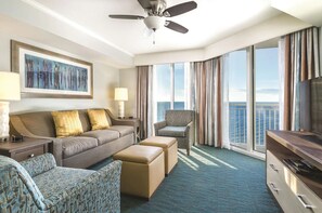 Living Space w/Sleeper Sofa - Unit may vary in layout, view, floor, and décor.  