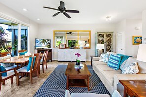 Stay cool with ceiling fans and Central A/C