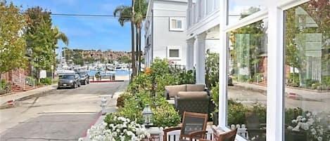 view of the beach and water, just 3 houses away