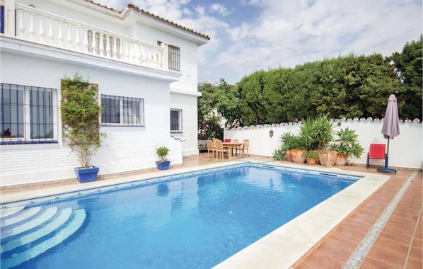 Rear view of villa