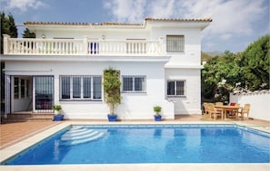 Rear view of villa