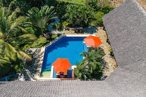 Pool aerial view