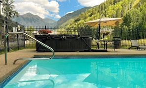 Our pool/hot tub has the best views in town!