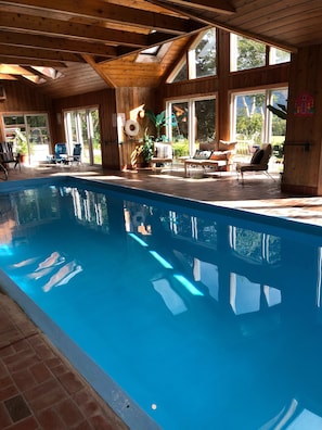 4-8ft deep heated indoor pool