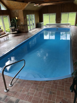 4-8ft deep heated indoor pool