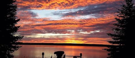 Sunrise over Portage Lake