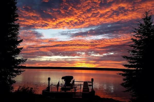 Sunrise over Portage Lake