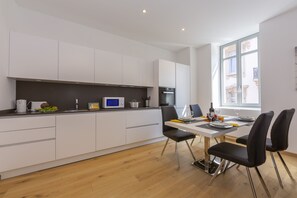 Kitchen and dining area
