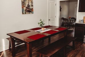 Large table for family meals