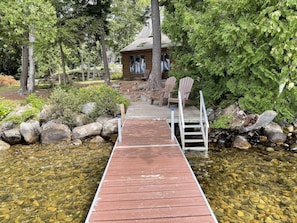 Lake bottom is rocky and shallow