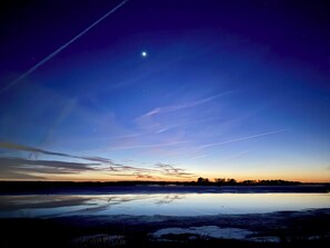 Beautiful twilight view from deck