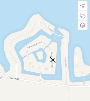 Located on a channel
